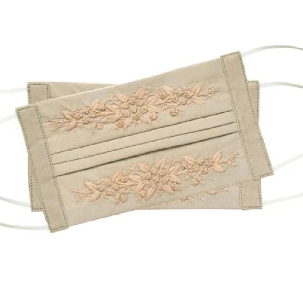 Handwoven Embroidered Cotton Mask